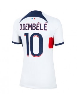 Billige Paris Saint-Germain Ousmane Dembele #10 Bortedrakt Dame 2023-24 Kortermet